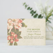 Carte vintage Apple Blossom Just Moved (Debout devant)