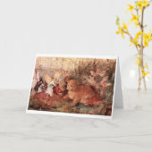 Carte Vintage Art - Fairies et a Cat (Fleur jaune)