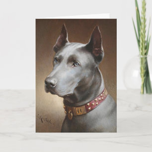 Carte Vintage Artwork - Doberman Pinscher Portrait,