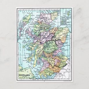 Carte vintage Atlas - Ecosse