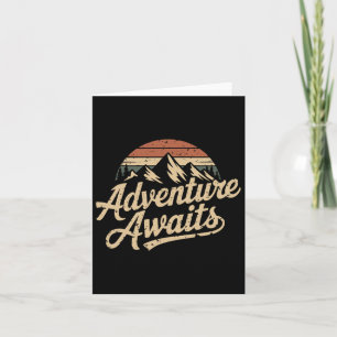 Carte Vintage Aventure Attend Les Montagnes Extérieures