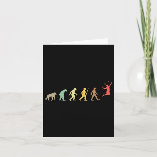 Carte Vintage Badminton Retro Shutt Evolution (Devant)