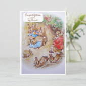 Carte Vintage Beatrix Potter Nouveau bébé Félicitations (Debout devant)