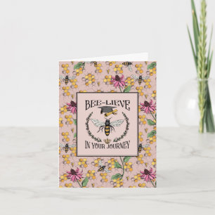 Carte Vintage Bee-lieve dans votre voyage Abee Graduatio