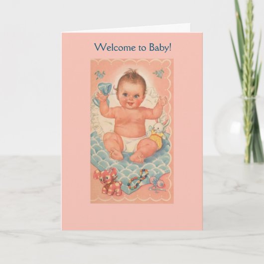 Carte Vintage - Bienvenue à Baby, (Devant)