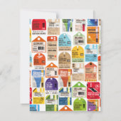 Carte Vintage billet de voyage motif. (Dos)