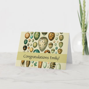 Carte Vintage Bird Eggs French Fish Egg