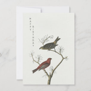 Carte Vintage Birds art japonais joyeux anniversaire
