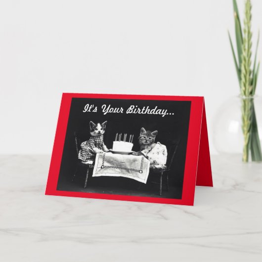 Carte Vintage Birthday (Devant)