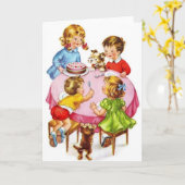 Carte Vintage Birthday Greeting Card (Fleur jaune)