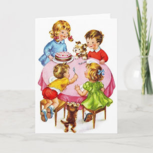 Carte Vintage Birthday Greeting Card