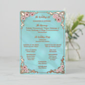 Carte vintage Blue Peony (Debout devant)