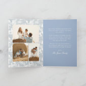Carte Vintage Blue Pine Branches Folding Christmas Card (Intérieur)