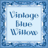 Carte vintage Blue Willow Note