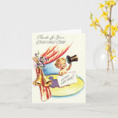 Carte vintage Bonne Année (Fleur jaune)