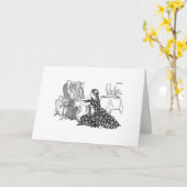Carte Vintage - Bonne utilisation du chocolat (Fleur jaune)