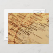 Carte Vintage BOSTON (Devant / Derrière)