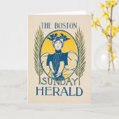 Carte Vintage Boston Sunday Herald (Fleur jaune)