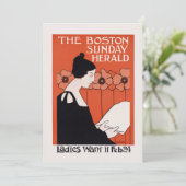 Carte Vintage Boston Sunday Herald (Debout devant)