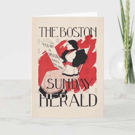 Carte Vintage Boston Sunday Herald Women's Edition (Devant)