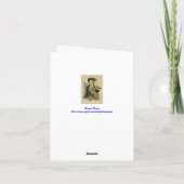 Carte Vintage Boy avec American Flag Note Card (Dos)