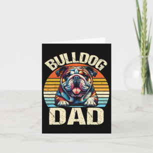 Carte Vintage Bulldog papa Amoureux de les chiens papa p