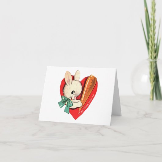Carte Vintage Bunny Valentine (Devant)