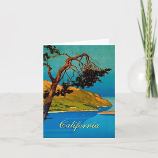 Carte Vintage California Coast Travel