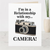 Carte Vintage Camera Funny Photographe Anniversaire (Devant)