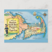 Carte Vintage Cape Cod (Devant)