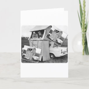 Carte Vintage Car Camping Caravan