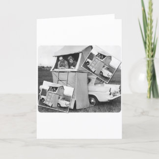 Carte Vintage Car Camping Caravan