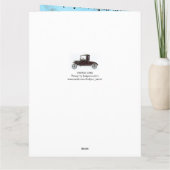 CARTE VINTAGE CARS FÊTE DES PÈRES MUSICALE (Dos)