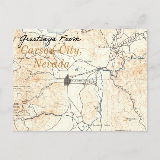 Carte Vintage Carson City Nevada (Devant)