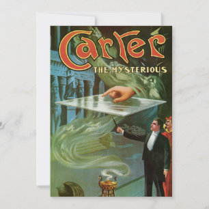 Carte Vintage Carter le mystérieux poster magique