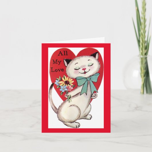 Carte vintage Cat Valentine (Devant)