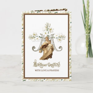 Carte vintage catholique de la Vierge Marie Jésus 