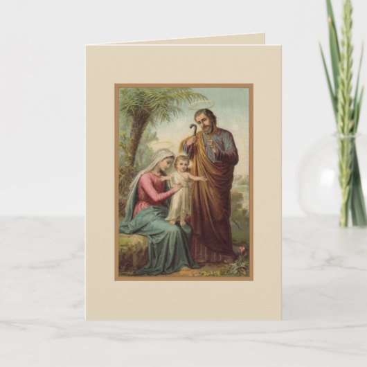Carte Vintage catholique Jésus-Marie Joseph (Devant)