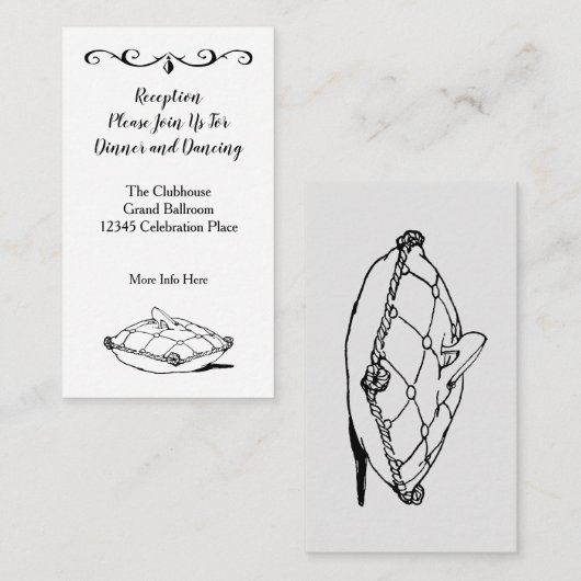 Carte vintage Cendrillon noir blanc (Devant / Derrière)