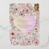 Carte vintage Champagne Peony (Verso)