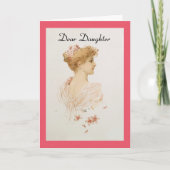 Carte Vintage, chère fille (Devant)