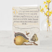 Carte Vintage Chic Calligraphy butterfly Print (Fleur jaune)