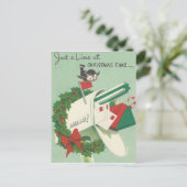 Carte Vintage Christmas Bird Card (Debout devant)