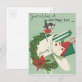 Carte Vintage Christmas Bird Card (Devant / Derrière)