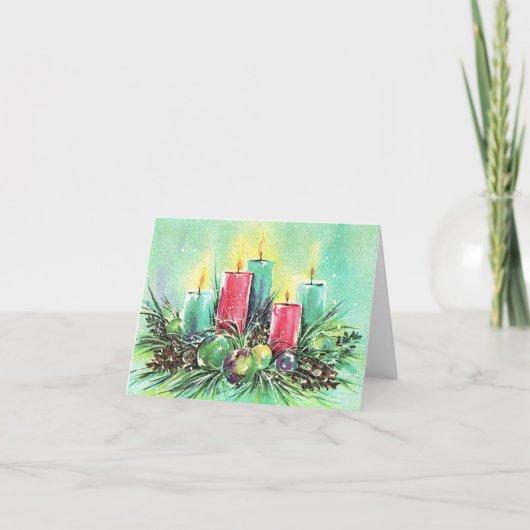 Carte Vintage Christmas Candles (Devant)