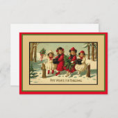 Carte Vintage Christmas Flat Note (Devant / Derrière)