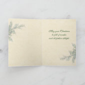 Carte Vintage Christmas Holly (Intérieur)