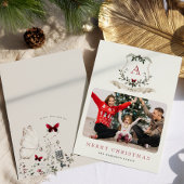 Carte Vintage Christmas One Photo Holiday