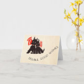 Carte Vintage Christmas Scottie Dogs Card (Fleur jaune)