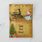 Carte Vintage Christmas Steam Train (Intérieur)